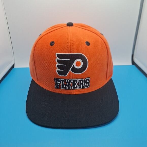 Vintage NHL Philadelphia Flyers Snapback Cap Hat 90s Reebok 100% Cotton - Picture 1 of 7